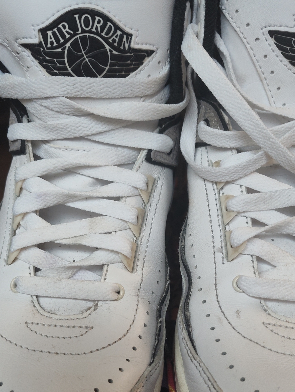 Jordan Men’s White and Black High-Top Basketball Sneakers